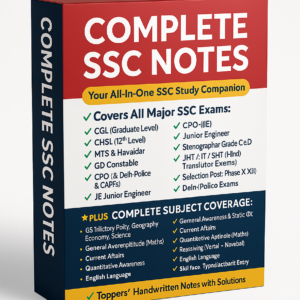 SSC Complete Preparation Notes | 20,000+ Questions Included
